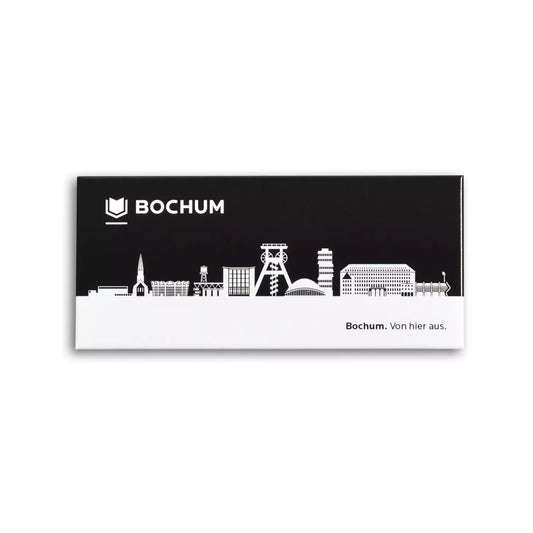 Skyline Bochum Magnet, schwarz/weiß
