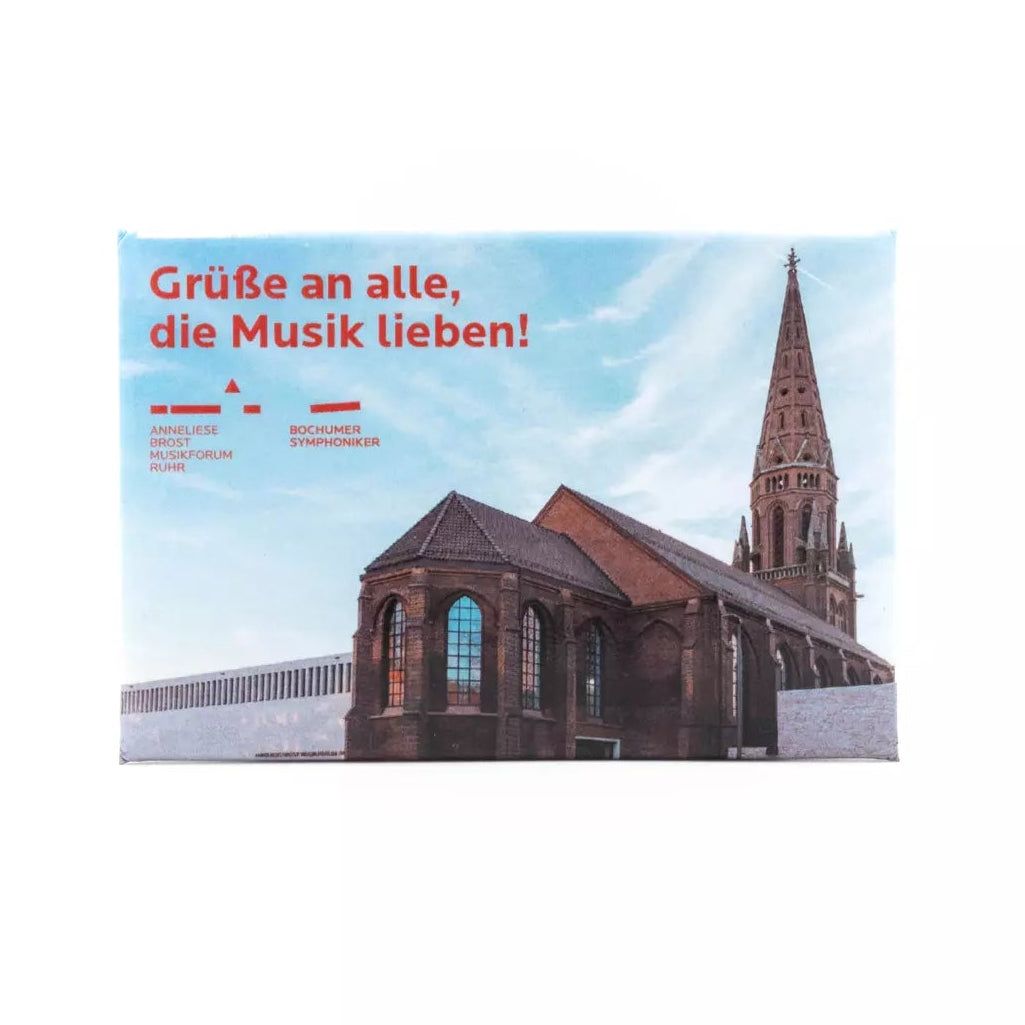 Bochumer Symphoniker Magnet mit Außenansicht des Anneliese Brost Musikforums Ruhr