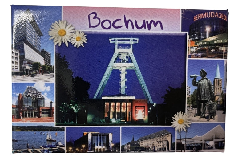 Bochumer Sehenswürdigkeiten Magnet (rosa)