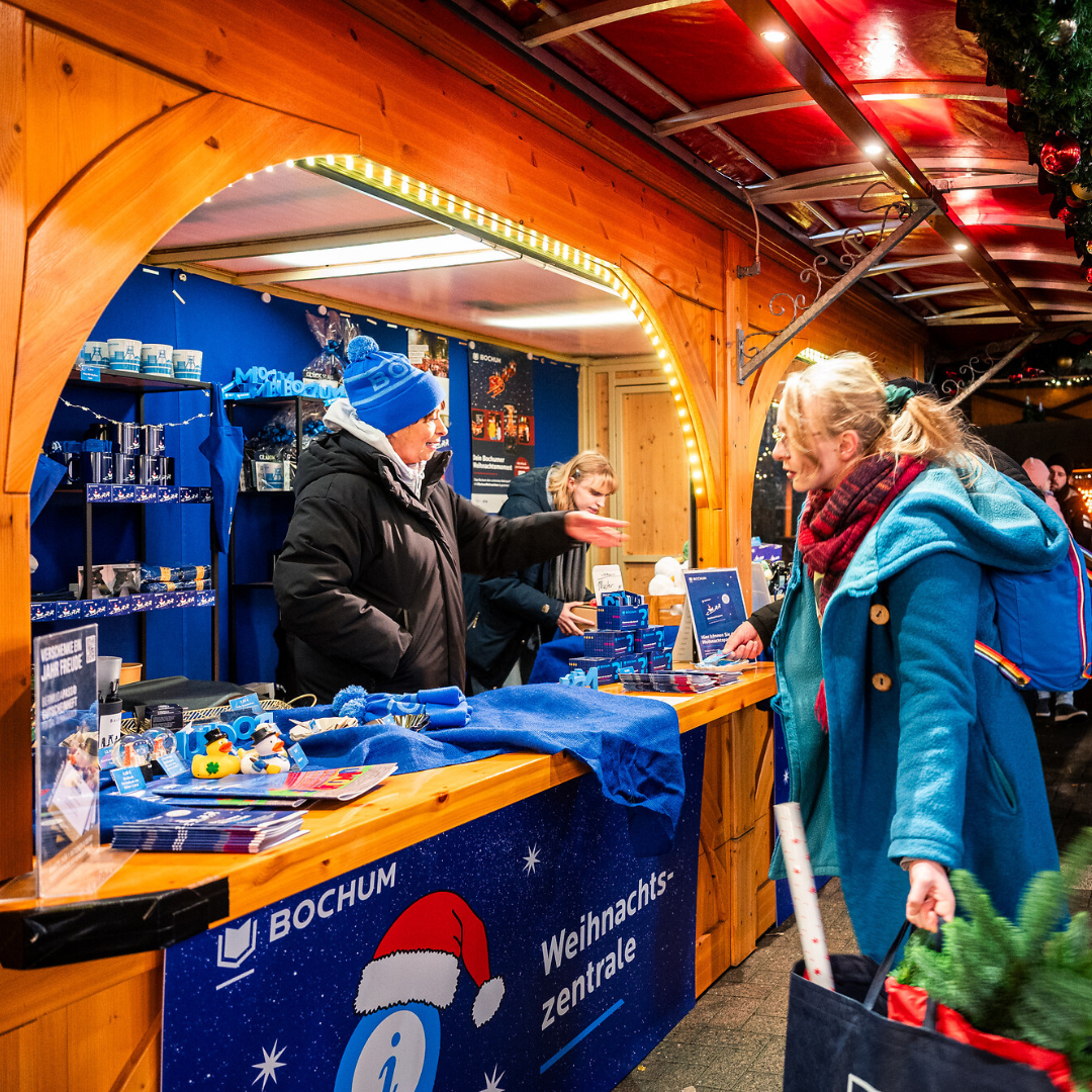 Präsentation in der Weihnachtszentrale
